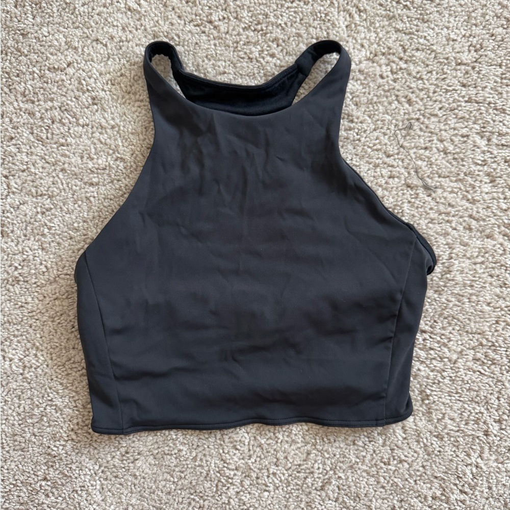 lululemon athletica Black High-Neck Crop Top